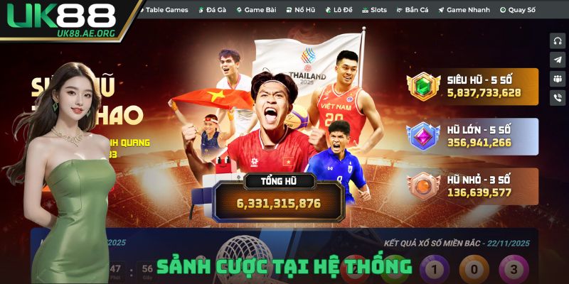 Sảnh cược tại hệ thống